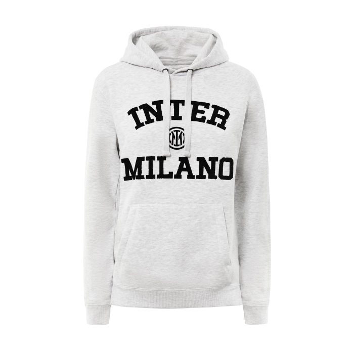 INTER LIGHT GREY HOODIE TOP COLLEGE EDITION - WOMAN