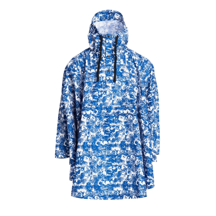 INTER WHITE ALLOVER PATTERN PONCHO