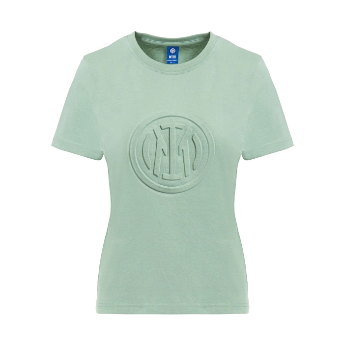 INTER GREEN EMBOSSED CREST TEE WOMAN