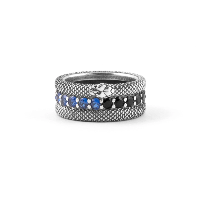 INTER X NOVE25 SCALED BAND RING WITH DIAMONDS
