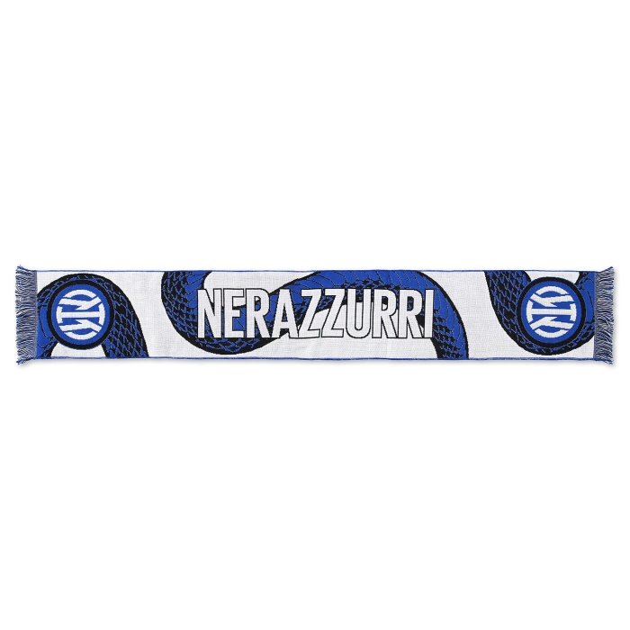 INTER WHITE NERAZZURRI JACQUARD SCARF