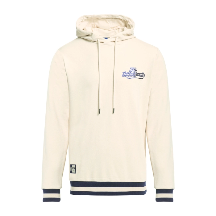 FC INTER WHITE BASEBALL HOODED TOP
